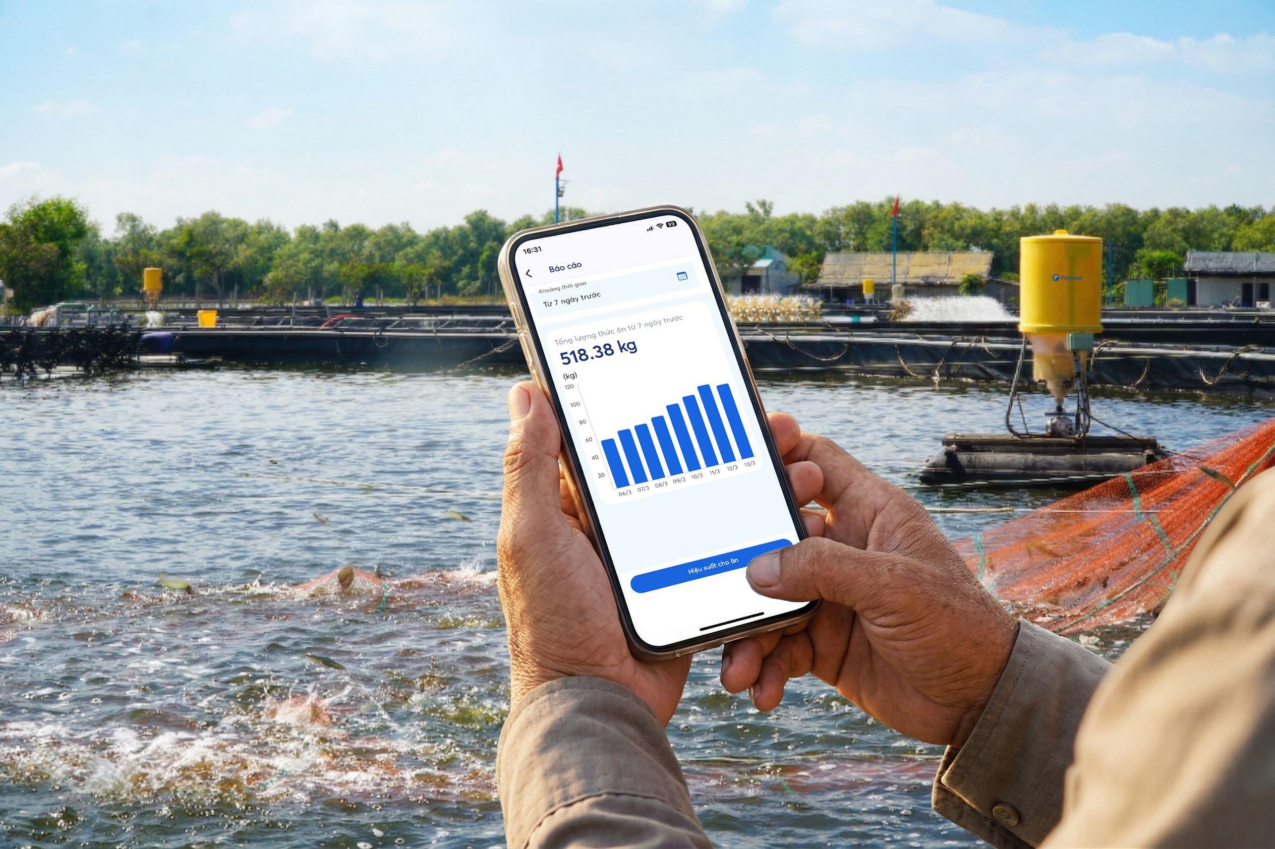 Statistical reports on Farmext App